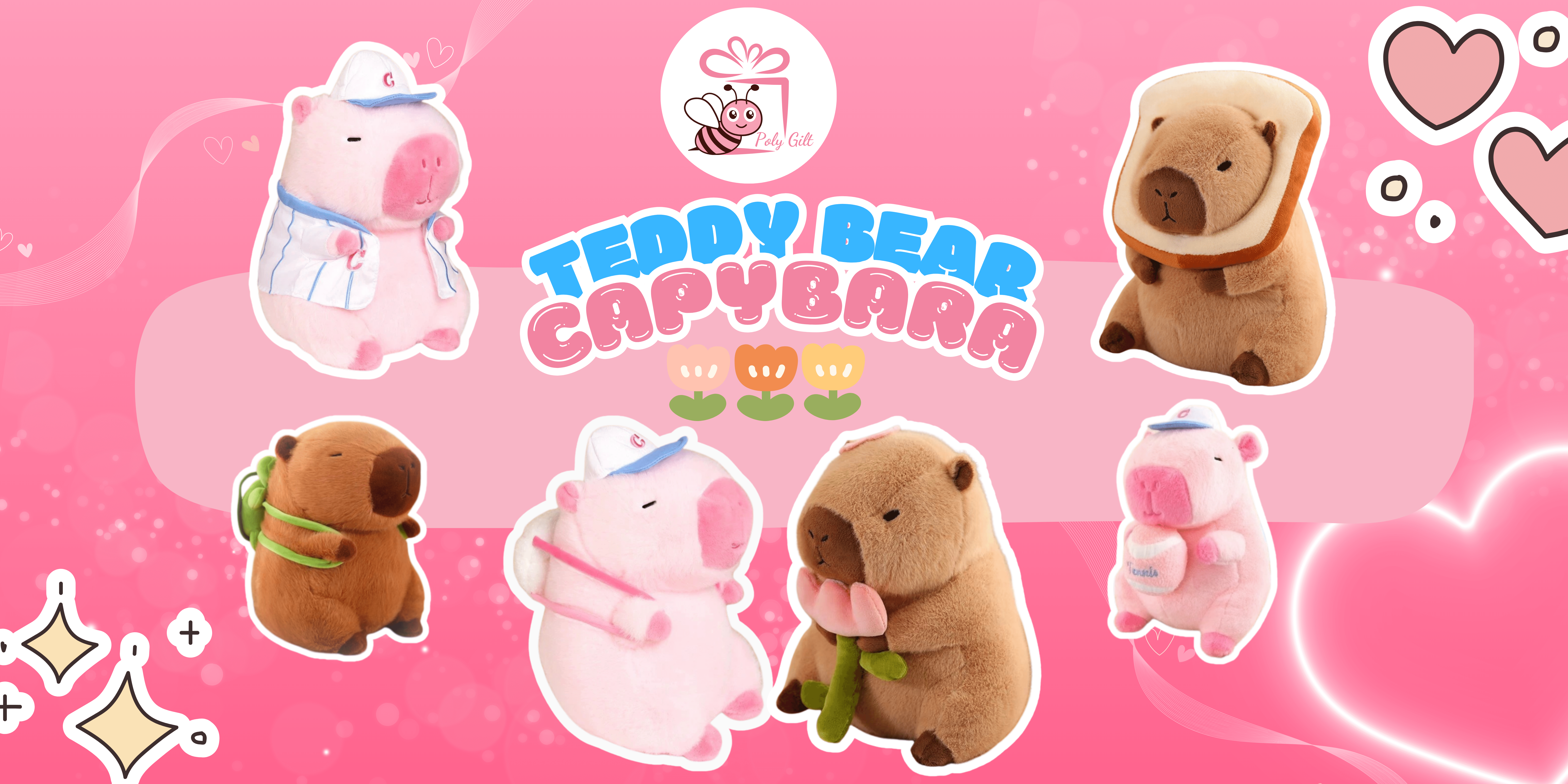 qùa tăng thôi nôi cho bé gái Gấu bông CAPYBARA cao cấp-Poly Gilt