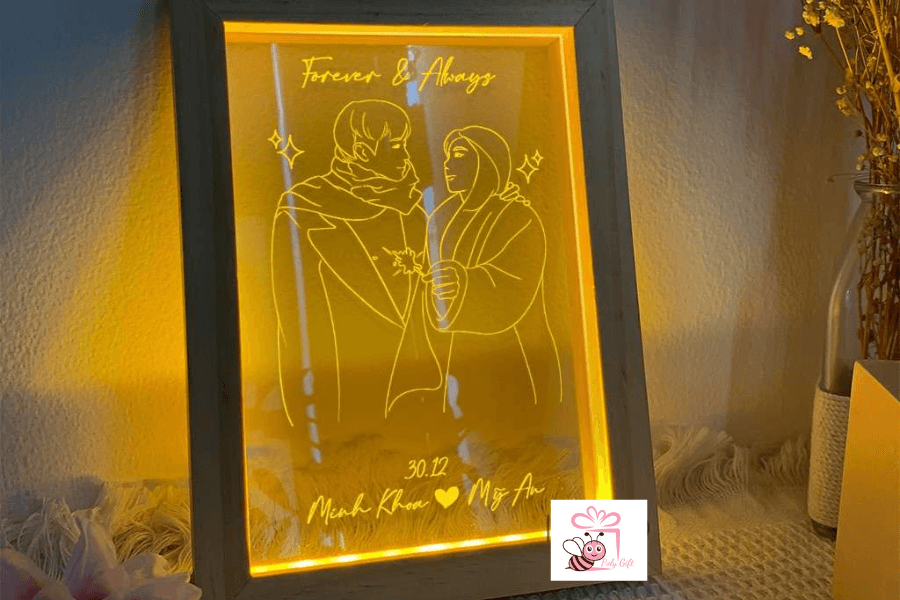 Cách làm tranh đèn LED 3D-Tranh 3D LED hoàn thiện